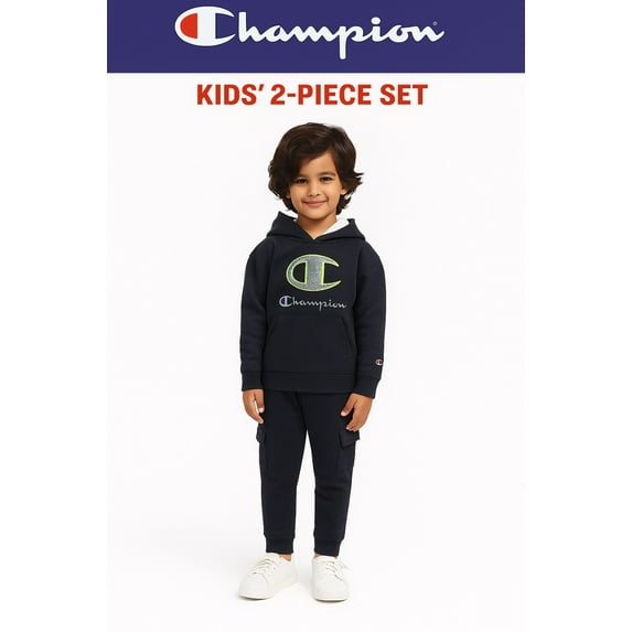 Champion Kids’ 2-Piece Set (2T, Black)