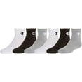 thumbnail image 1 of Champion Kids' Big 6-Pack Socks in Quarter or Low Cut, Oxford Gray, 9-11, 1 of 5