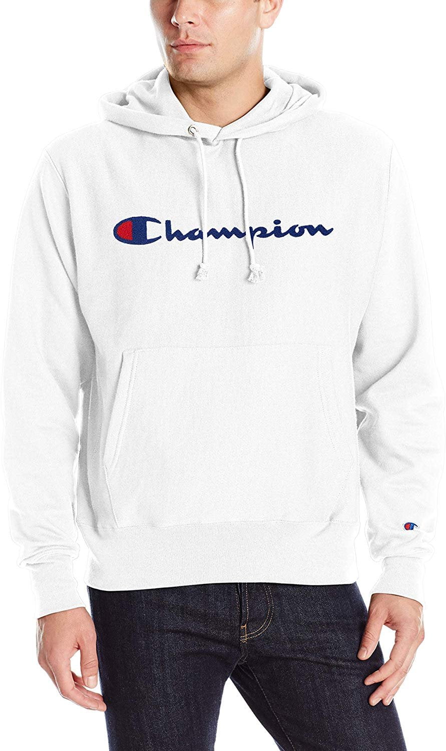Champion LIFE Men's Reverse Weave Pullover Hoodie, White