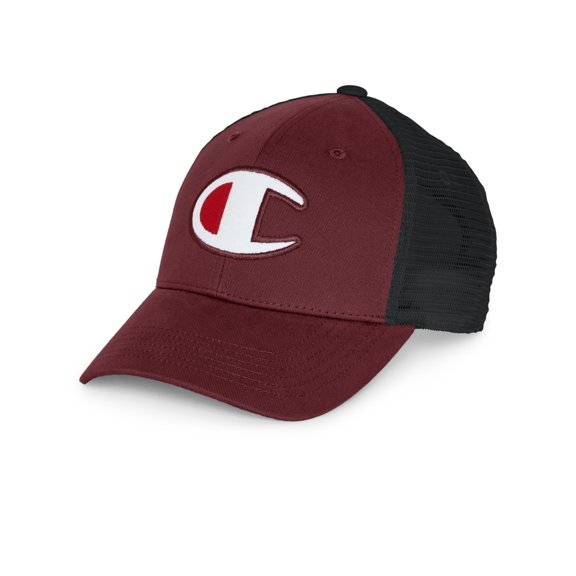 Champion LIFE Men's Twill Mesh Dad Cap, Maroon/Black, OS