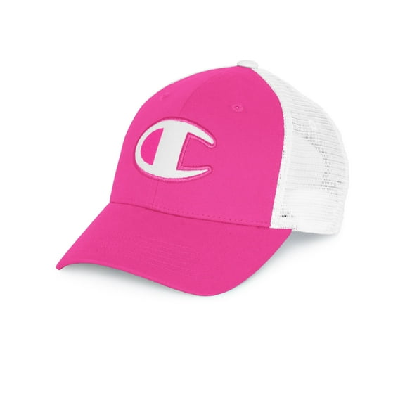 Champion LIFE Men's Twill Mesh Dad Snapback Hat, Amaranth/White, OS