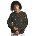 thumbnail image 1 of Champion LIFE Women's Reverse Weave Crew-Tossed C Logos, Black, Small, 1 of 2
