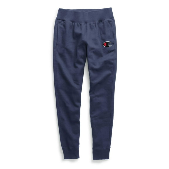 Champion LIFE Women's Reverse Weave Jogger Ladies Sweatpants - Choose Color and Size (Imperial Indigo/Chainstitch Script, Large)