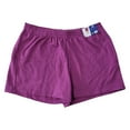 thumbnail image 1 of Champion Ladies Embroidered Logo Side Seam Pockets Soft French Terry Short (Purple Ruby, XL), 1 of 2