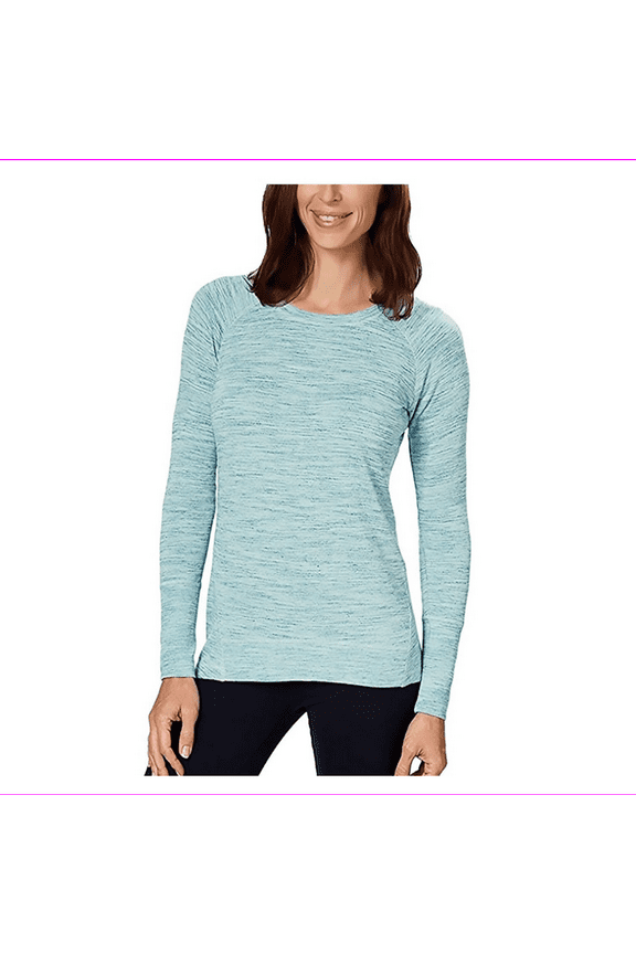 Ladies' High-Low Hemline Crew Long Sleeve XXL/Key Lime