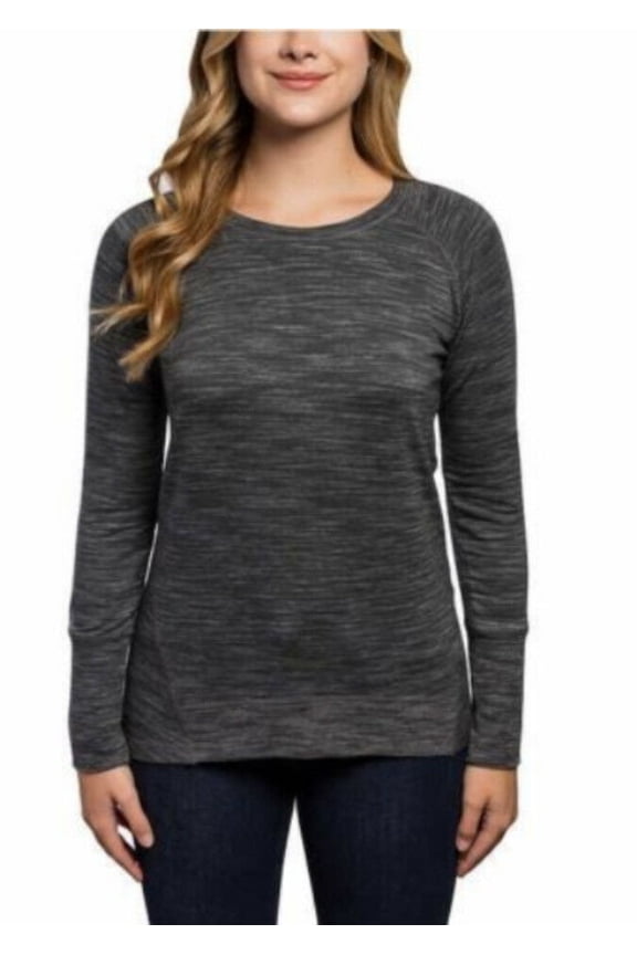 Ladies' Long Sleeve Tee CHARCOAL, SM