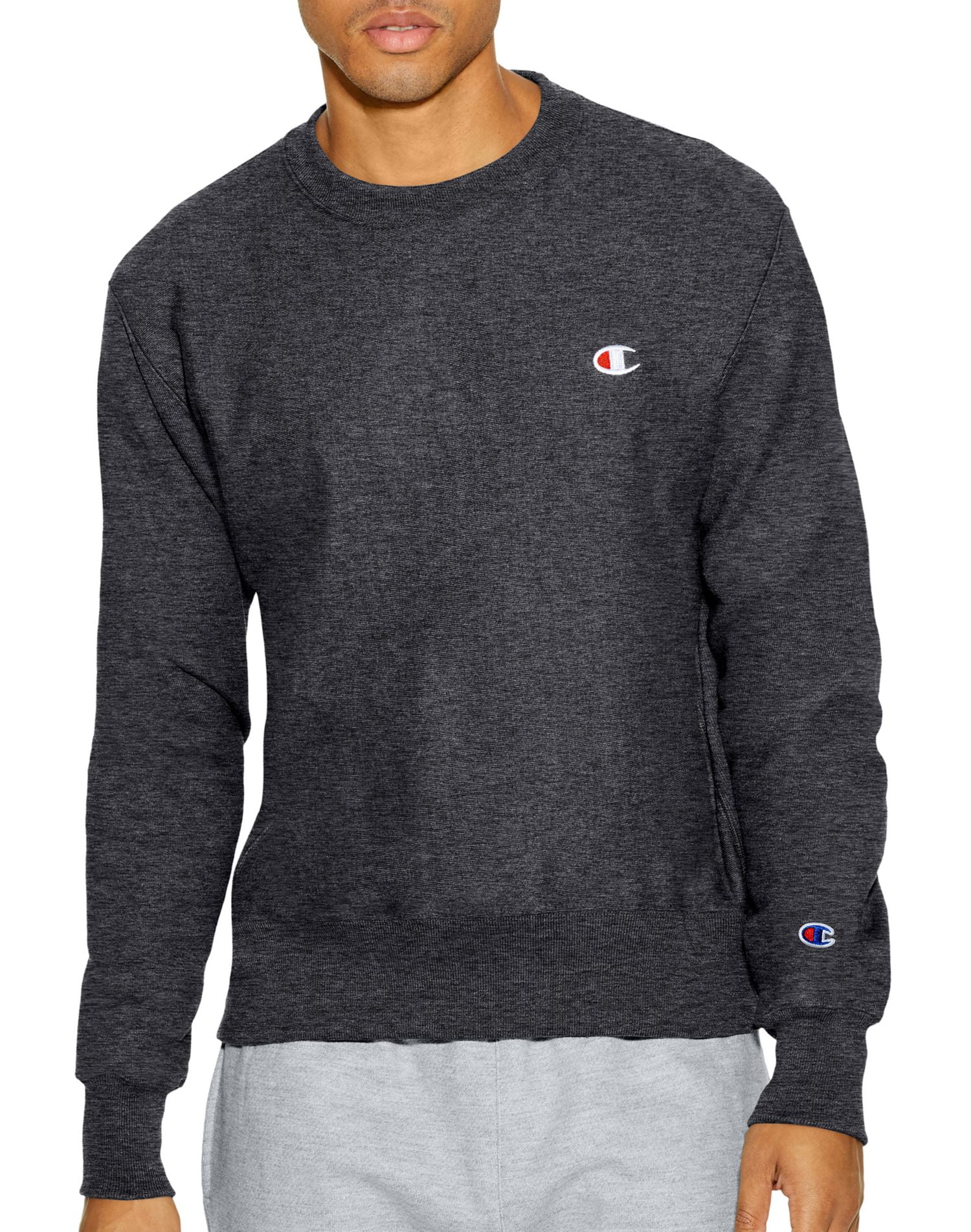 Champion Life Adult Reverse Weave Crew, XL, Granite Heather