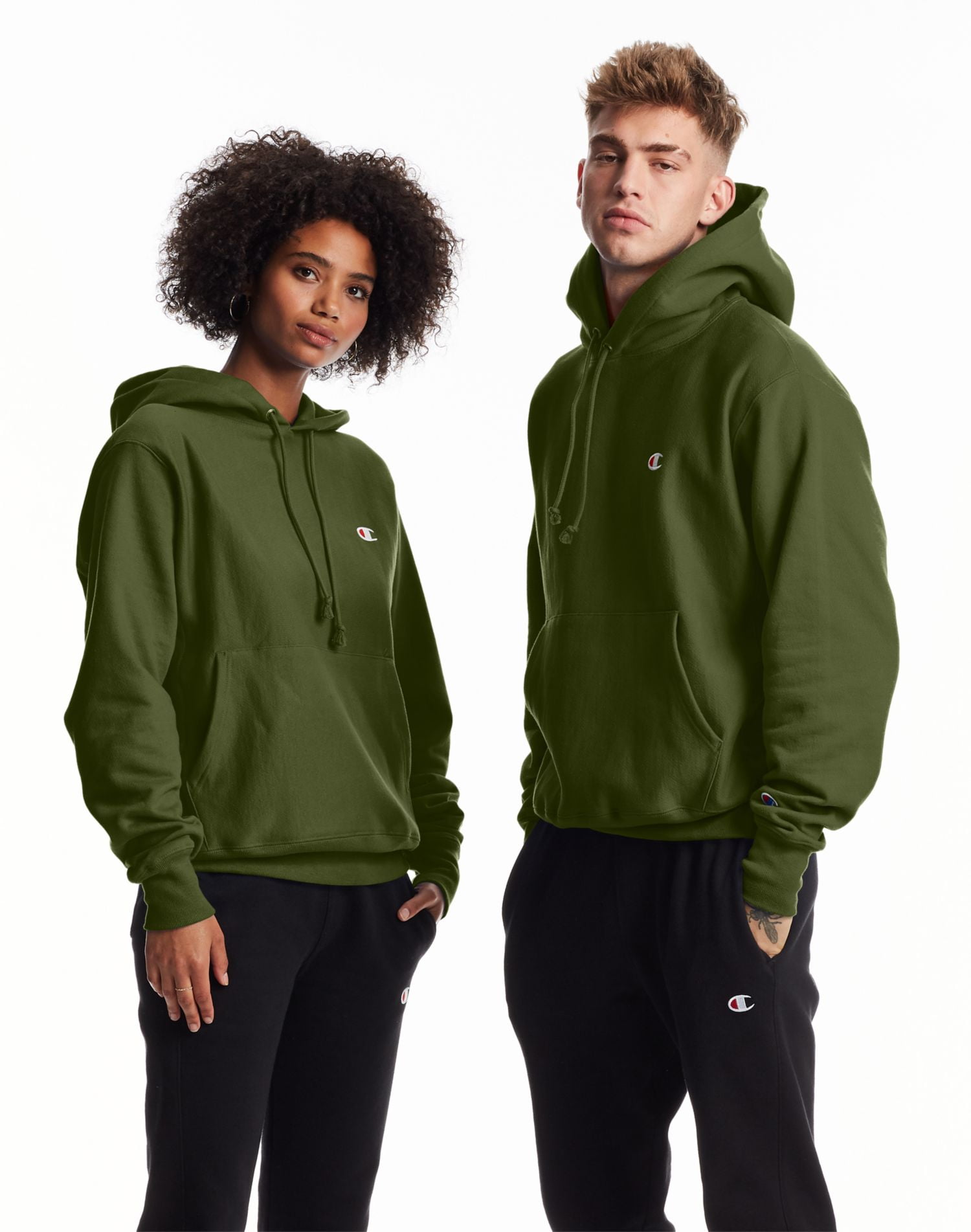 Champion Life Adult Reverse Weave Pullover Hoodie L Cargo Olive Walmart