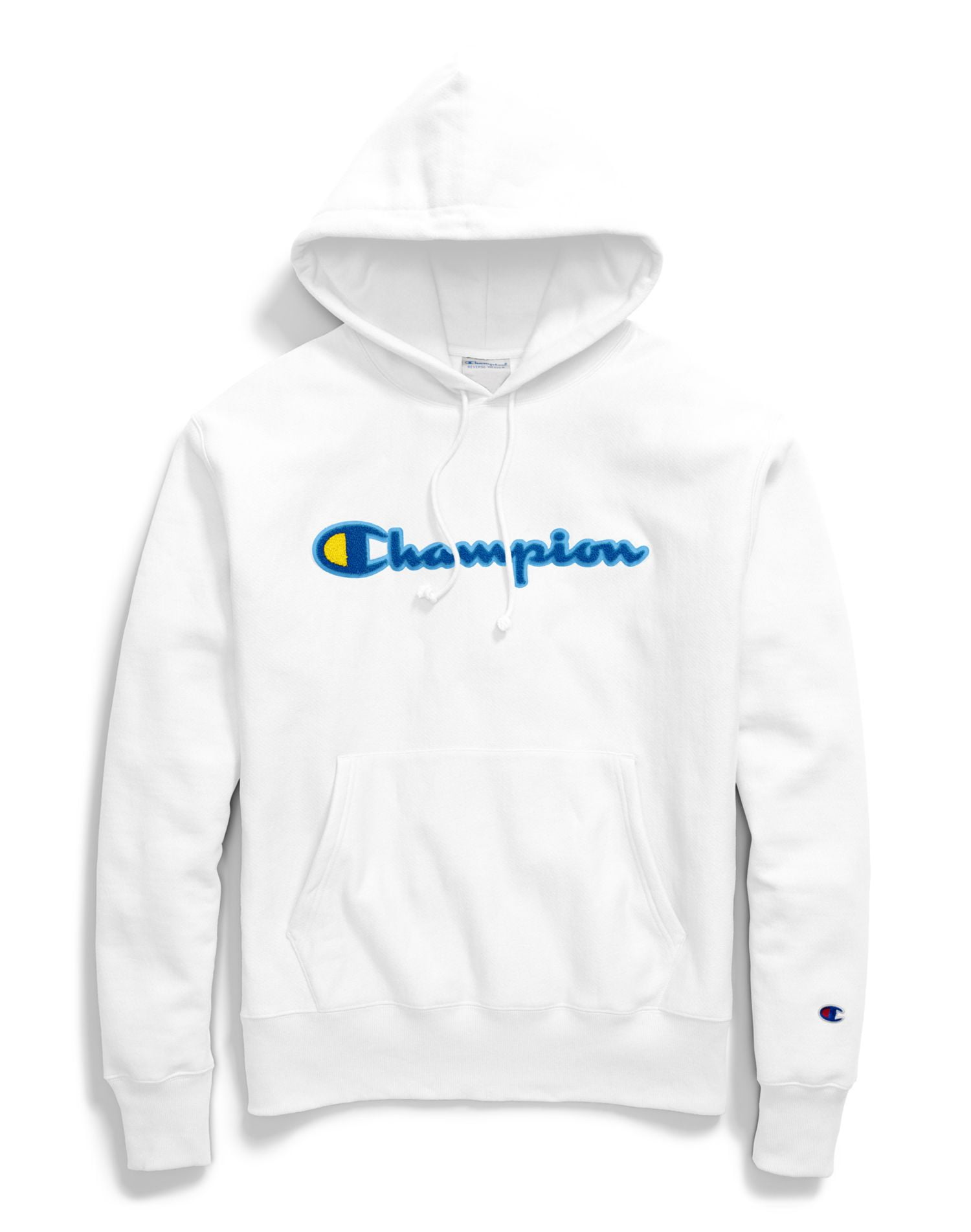 Champion Reverse Weave Hooded Pullover Sweatshirt - M / White