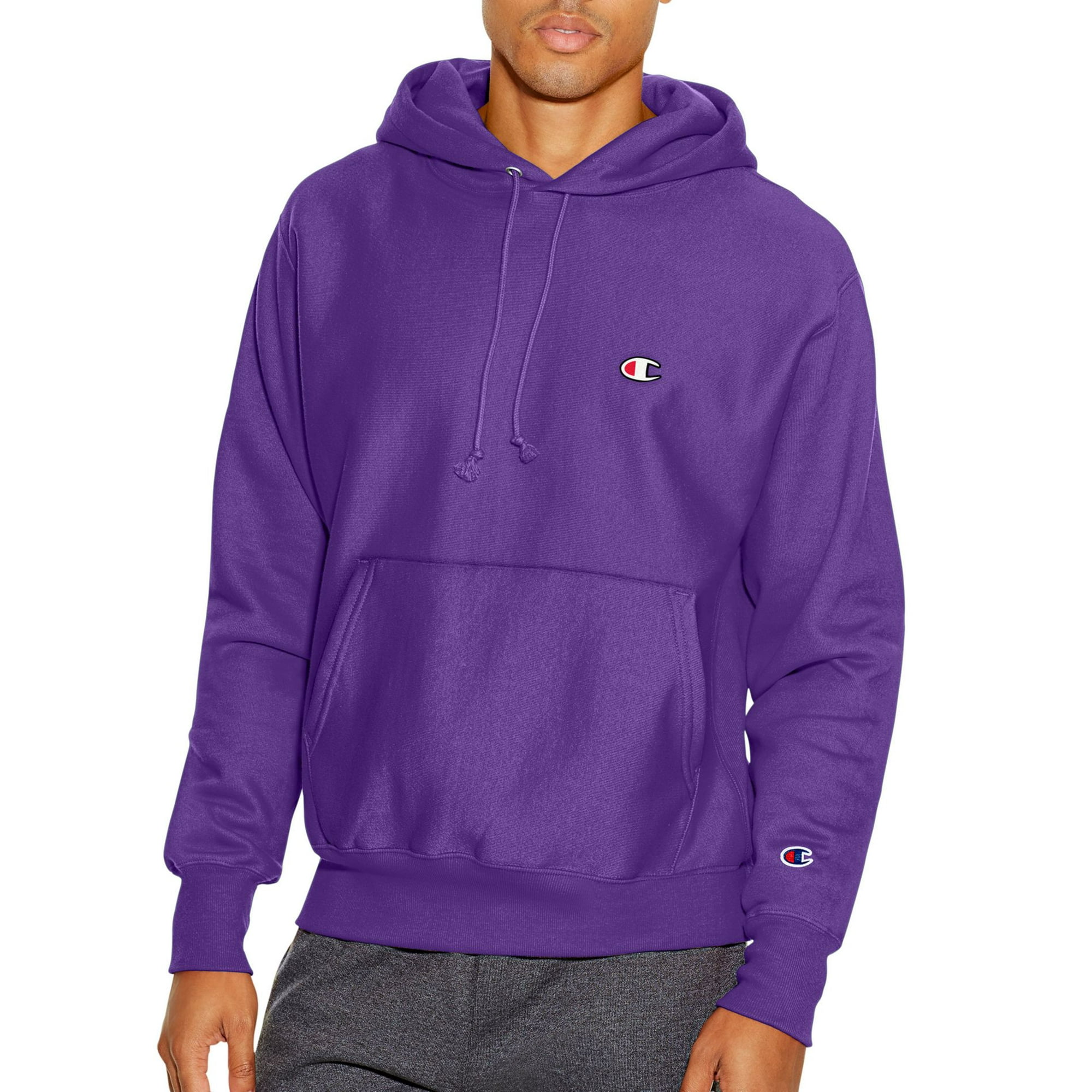champion reverse weave purple hoodie