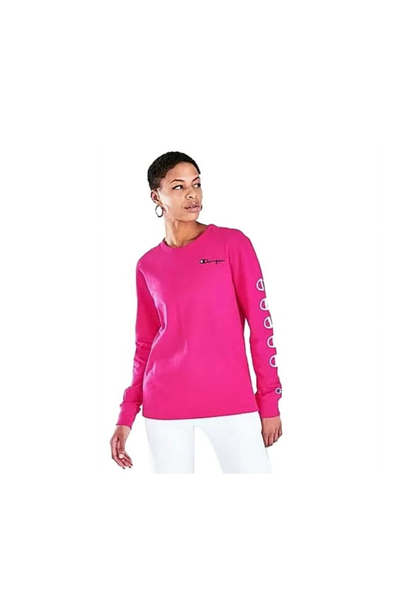 Life Long-Sleeve Boyfriend Womens Active Shirts & Tees Size XS, Color: Pink/Fantastic Fuschia
