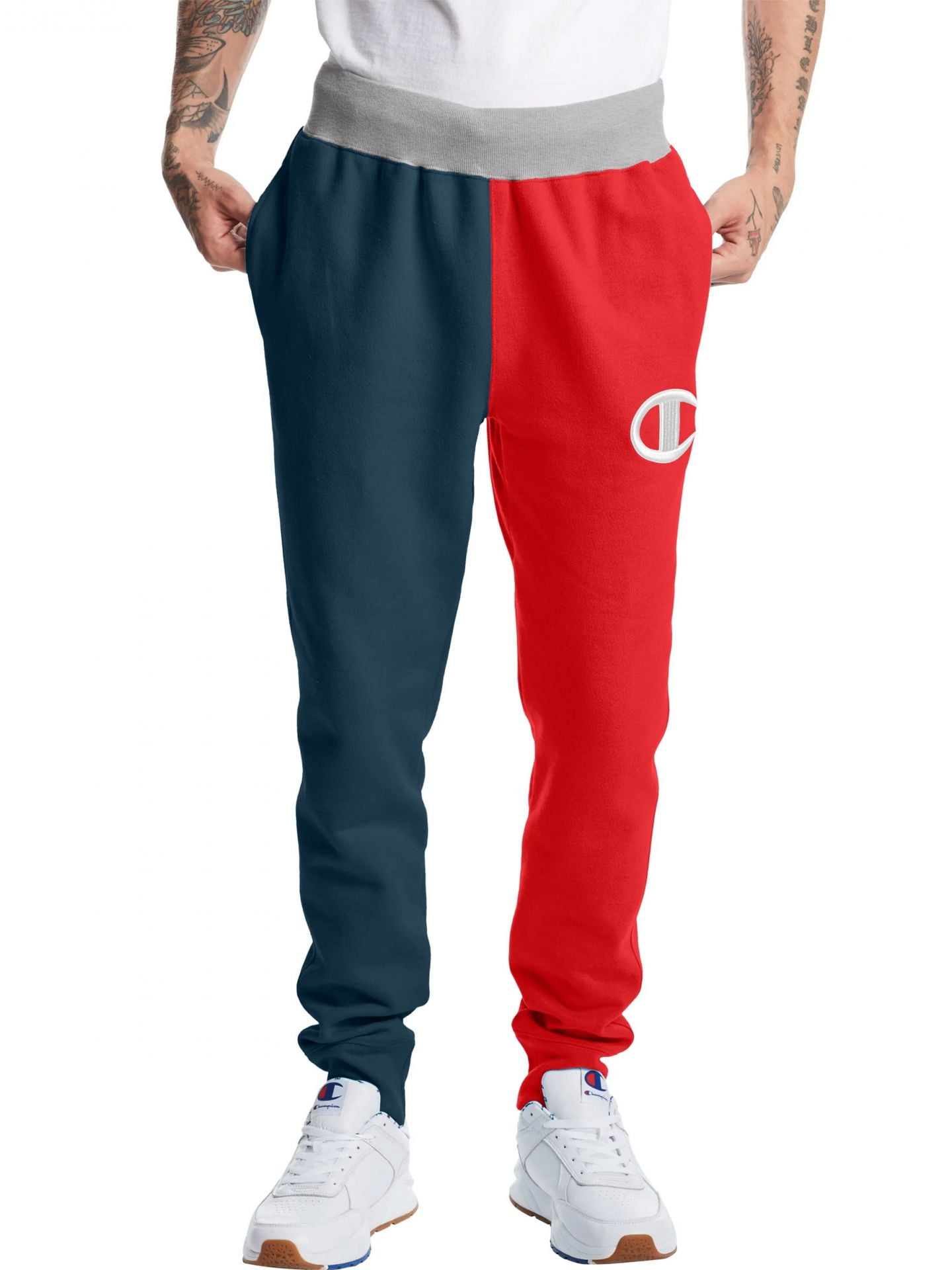 Champion LIFE Mens Reverse Weave Colorblock Jogger Sweatpants S