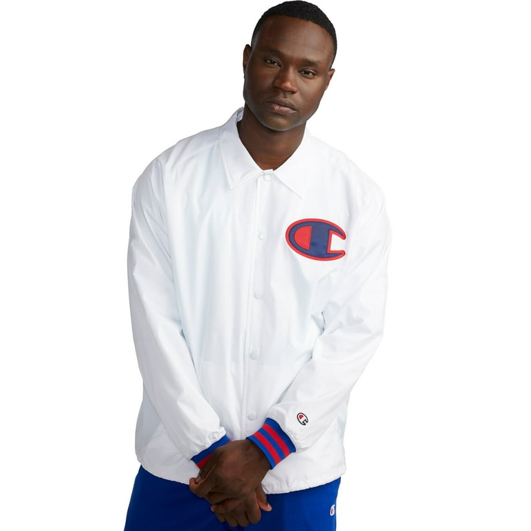 Champion Life Men's Satin Coaches Jacket, Big C Logo - Walmart.com