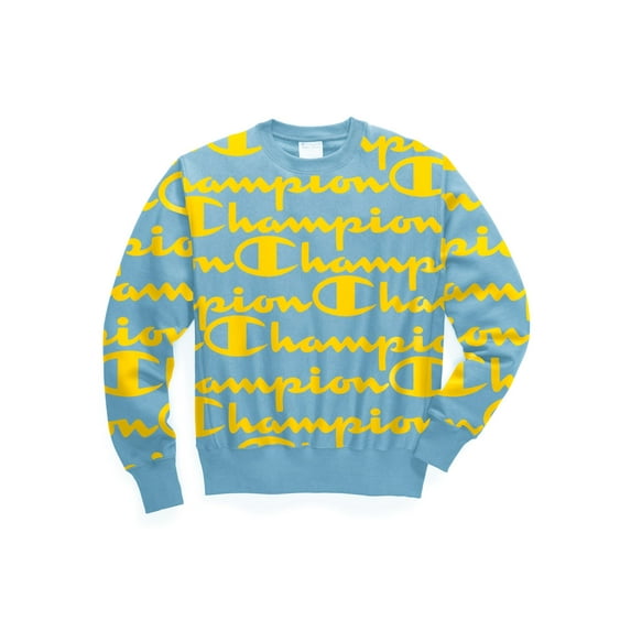 Champion Life Mens Reverse Weave Crew, 3XL, Giant Script Active Blue