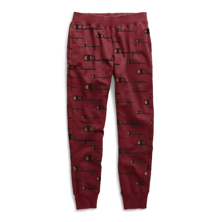 Champion Life Mens Reverse Weave Joggers L Multi Scale Script Cherry Pie Walmart