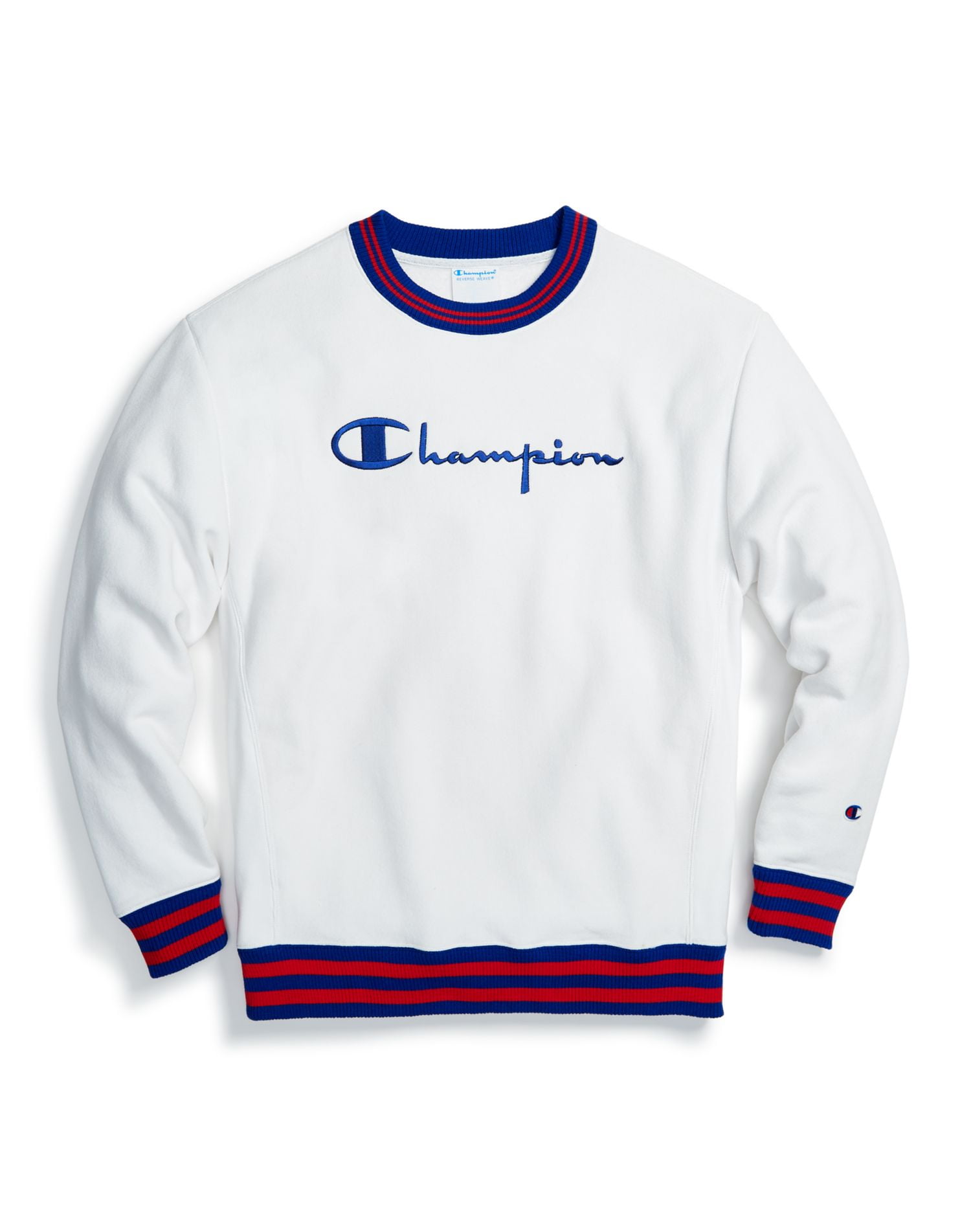 Champion Life Mens Reverse Weave Yarn Dye Rib Trim Crew, XL, White -  Walmart.com