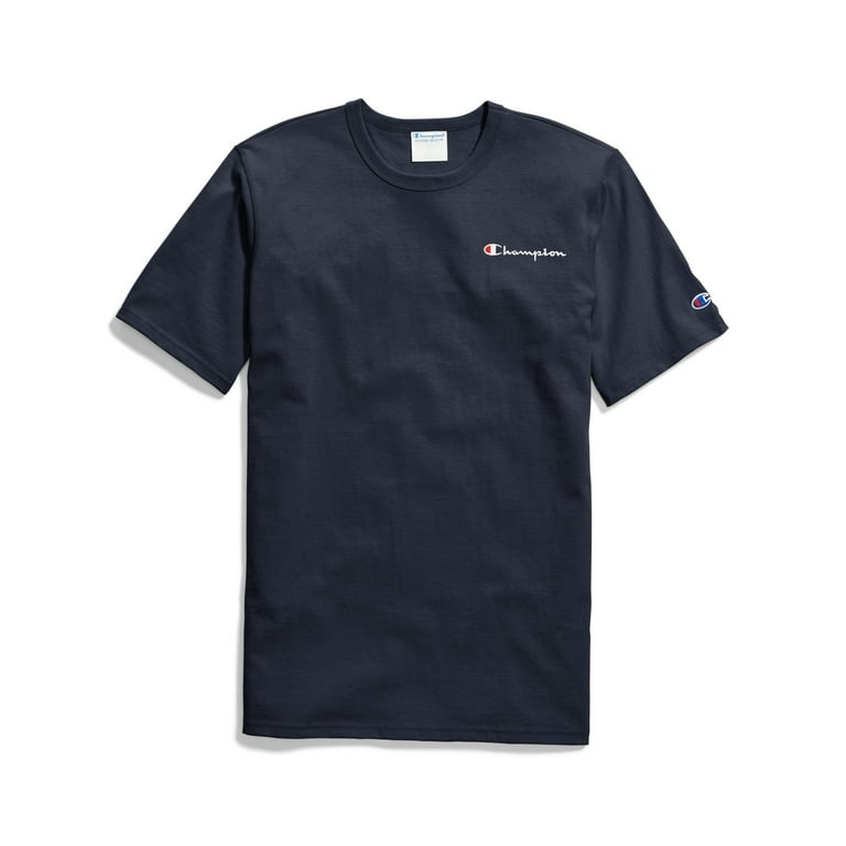 Champion Life Mens Short-Sleeve Tee, L, Script Logo Navy - Walmart.com