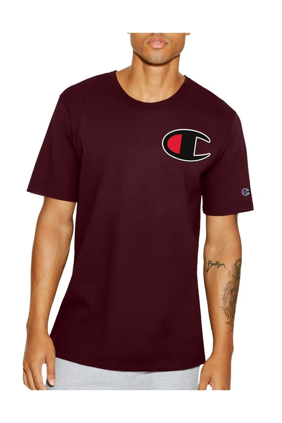 Life Mens Short-Sleeve Tee, S, Large C Team Maroon
