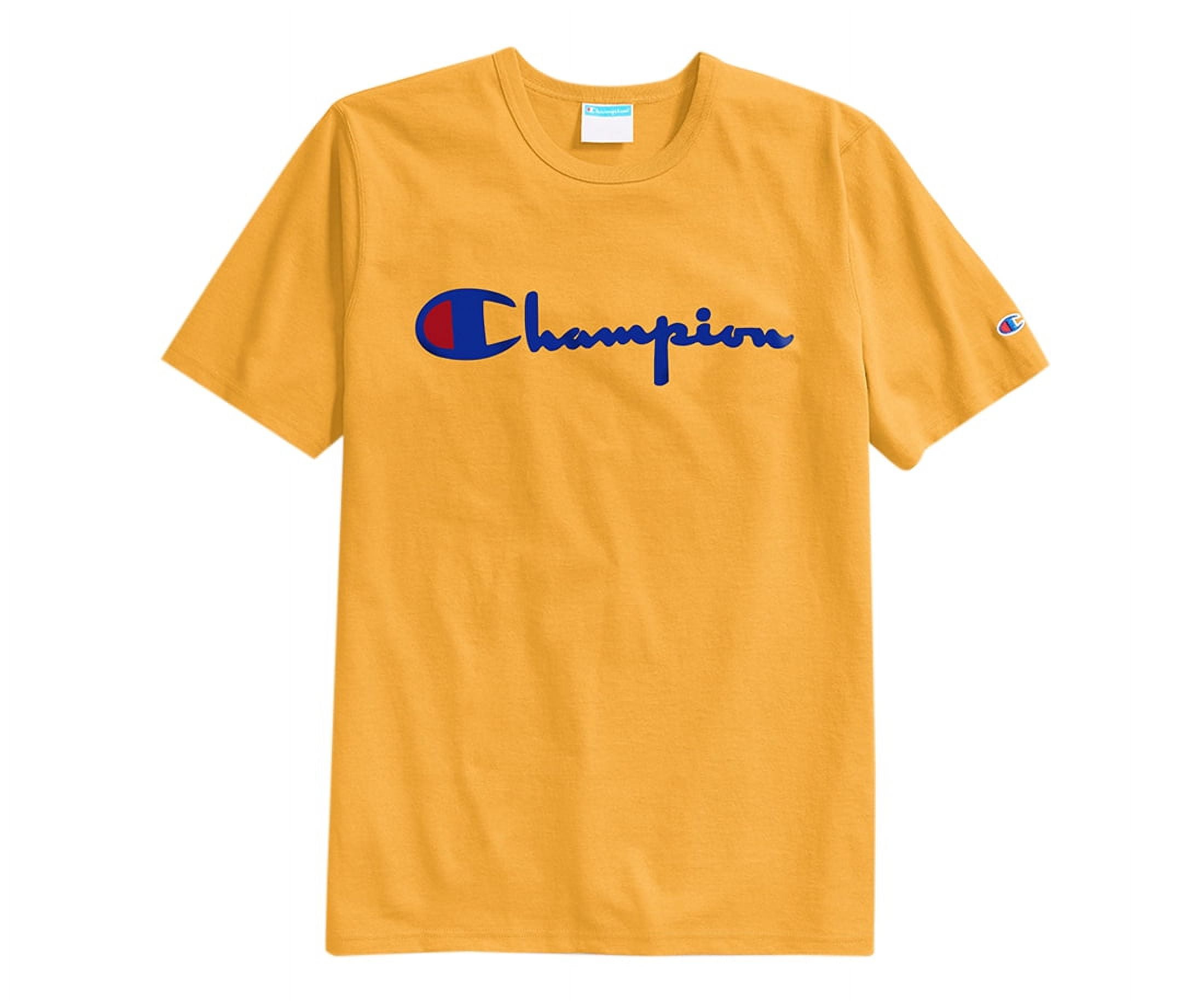 Champion Heritage T Script Logo Mens Active Shirts Tees Size Xl Color Gold Walmart