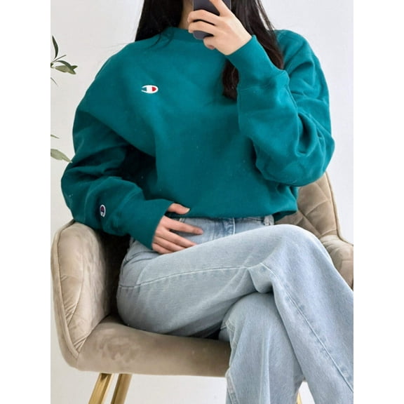 Champion Life Reverse Weave Crew T-shirt Everglade Green GF70 Y06145 AWDO