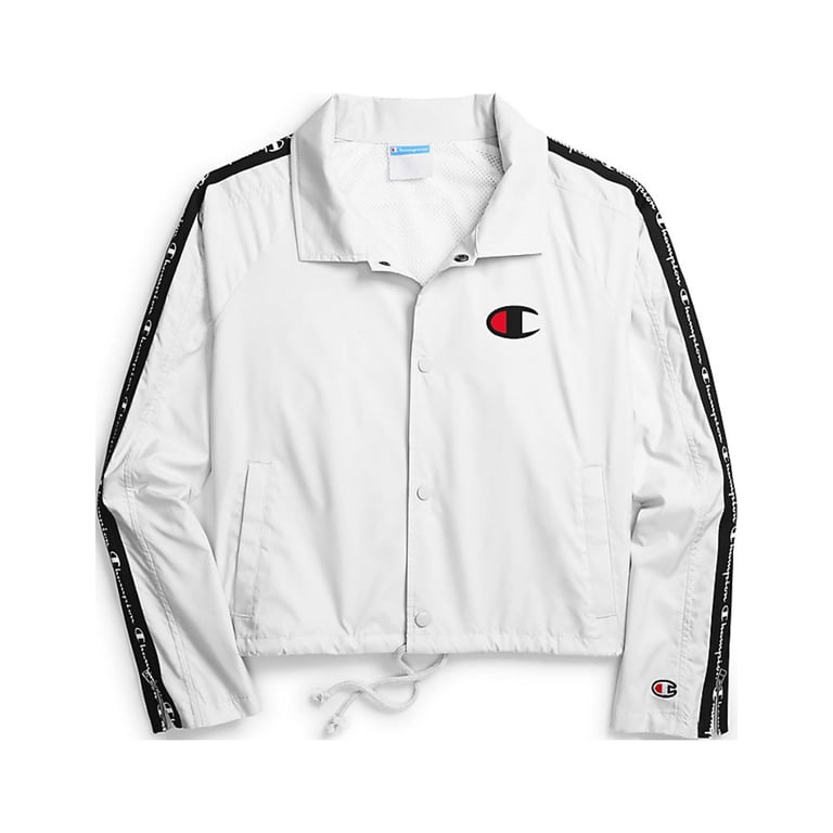 Champion Life® Women's Zipper Tape Cropped Coaches Jacket-L