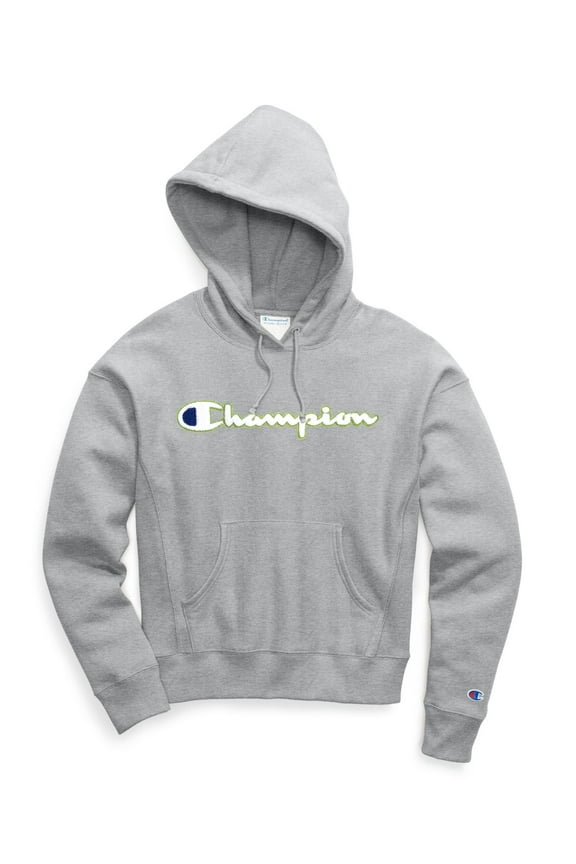 LIFE Women's Reverse Weave Pullover Hood, Oxford Gray, M