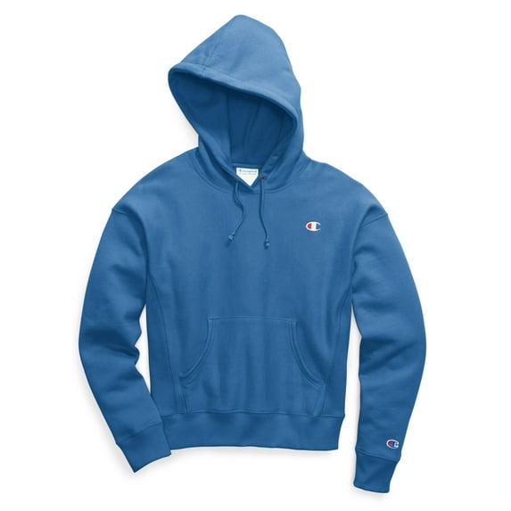 Champion Life Womens Reverse Weave Pullover Hoodie, S, Blue Jay