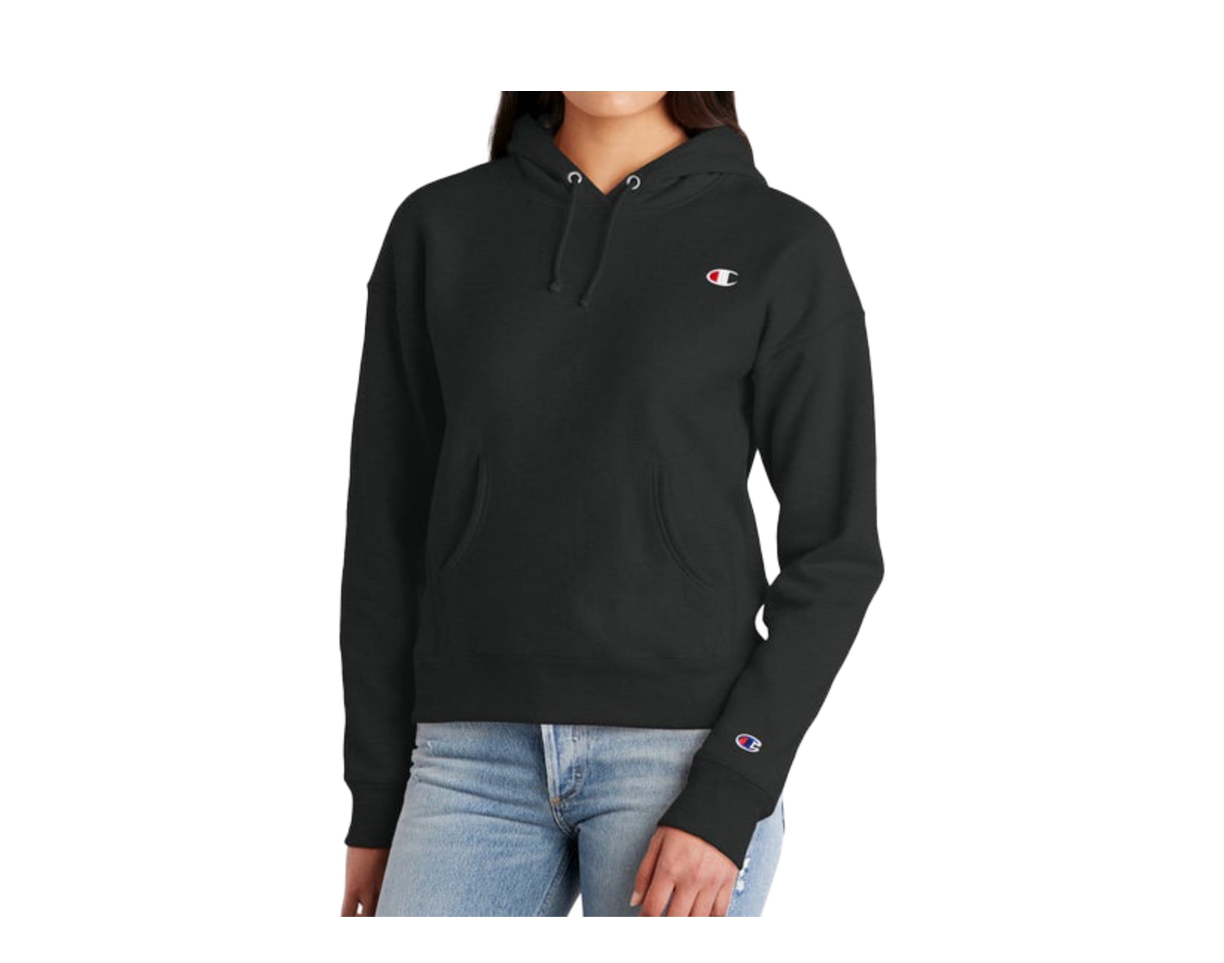 Champion Life Womens Reverse Weave Pullover Hoodie XS Black