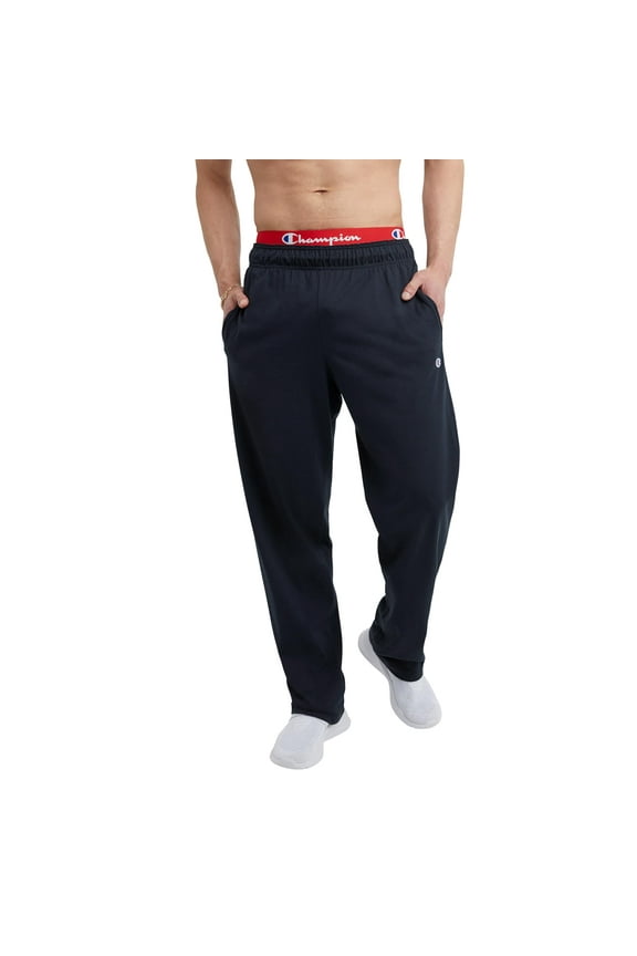 , Lightweight Open-Hem Lounge Men, Jersey Pants (Reg. or Big, Navy C Patch Logo, Large Tall