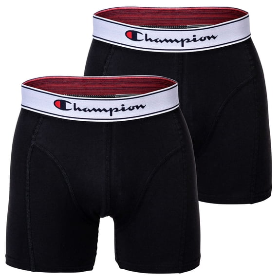 Champion Men Boxer Shorts Cotton Blend Black L