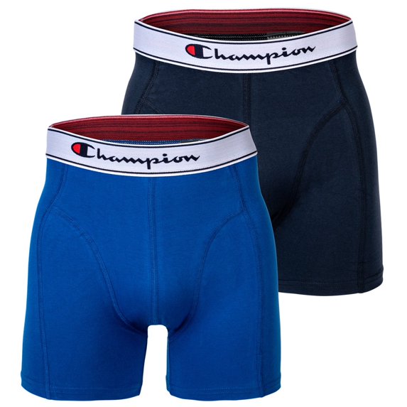 Champion Men Boxer Shorts Cotton Blend Blue S