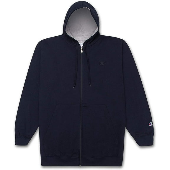Champion Men Zip Up Hoodie, Big and Tall Fleece Jacket Men, Perfect Zip Hoodie Navy