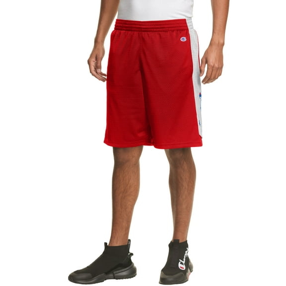Champion Men's 10" Mesh Basketball Short with Side Script Logo, up to Size 2XL