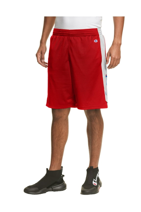 Men's 10" Mesh Basketball Short with Side Script Logo, up to Size 2XL