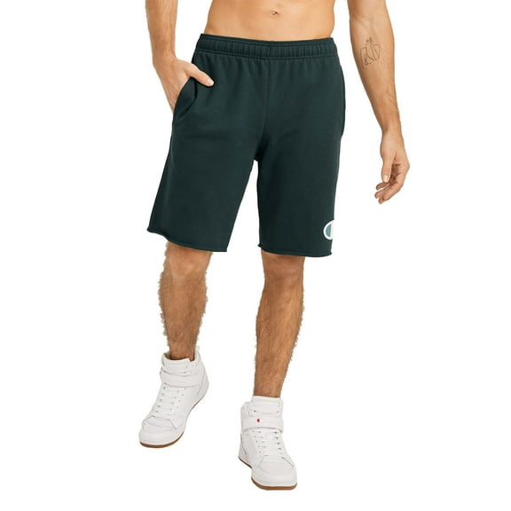 Champion Men's 10" Powerblend Fleece Graphic C Logo Short Sweatshort, up to Size 2XL