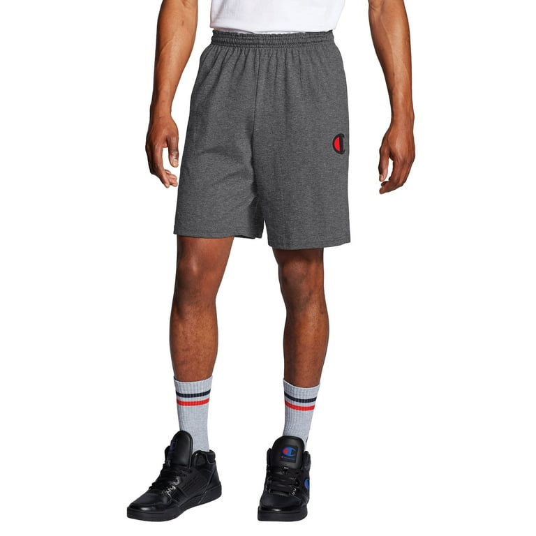 Champion Men s Graphic Jersey Shorts Granite He S