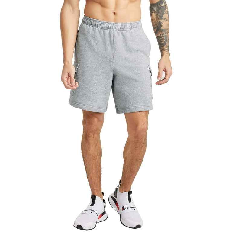 Champion Men s 8 Inch Powerblend Fleece Cargo Short Sweatshort up to Size 2XL Walmart