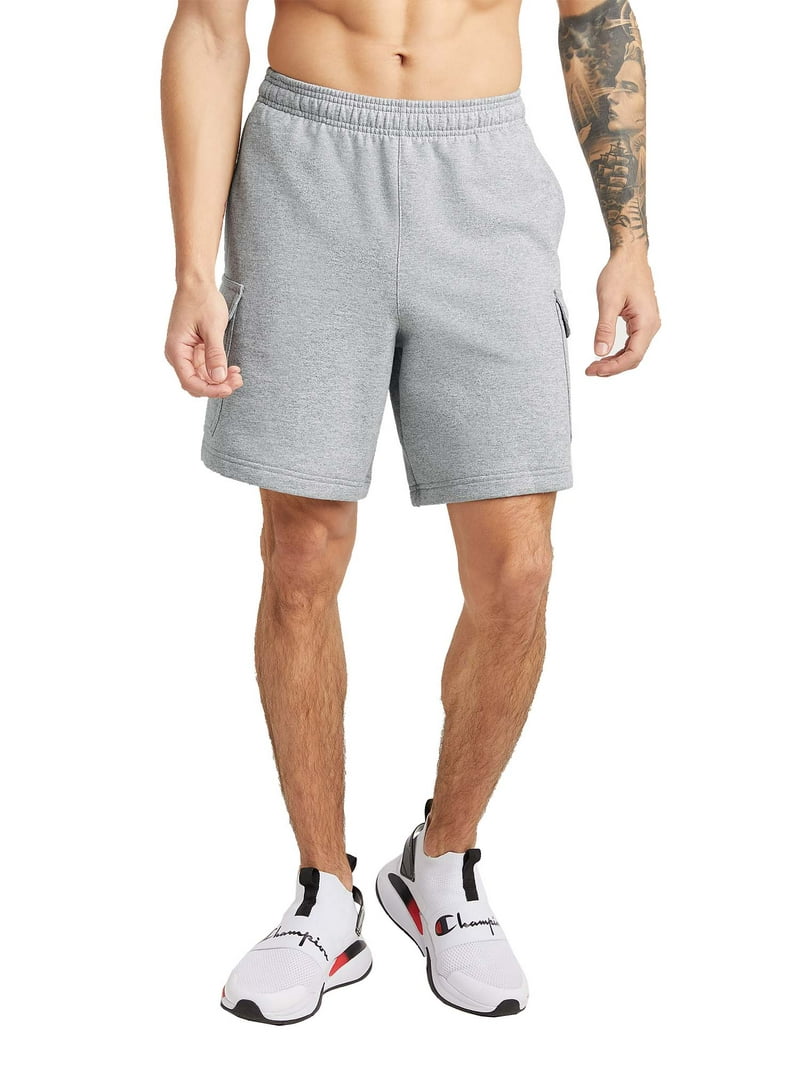Champion Men's 8 Inch Powerblend Fleece Cargo Short Sweatshort, up