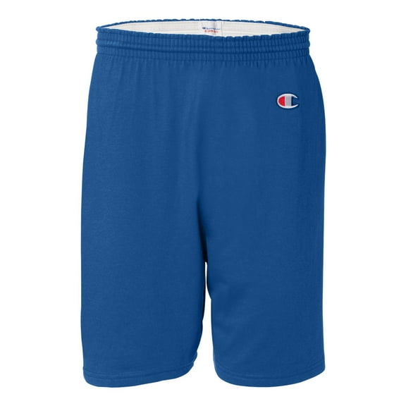 Champion Men's 8187 Elastic Waistband Drawstring Cotton Gym Shorts R Blue L