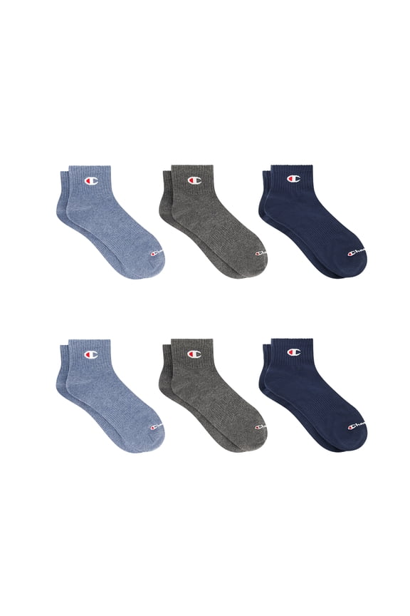 Men’s Ankle Socks 6 Pack – Flat Knit, Moisture-Wicking, Arch Support, Stretch Comfort, Sizes 6–12.5