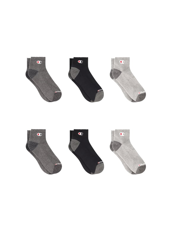 Men’s Ankle Socks 6 Pack – Half Terry Cushion, Moisture-Wicking, Arch Support, Stretch Comfort, Sizes 6–12.5