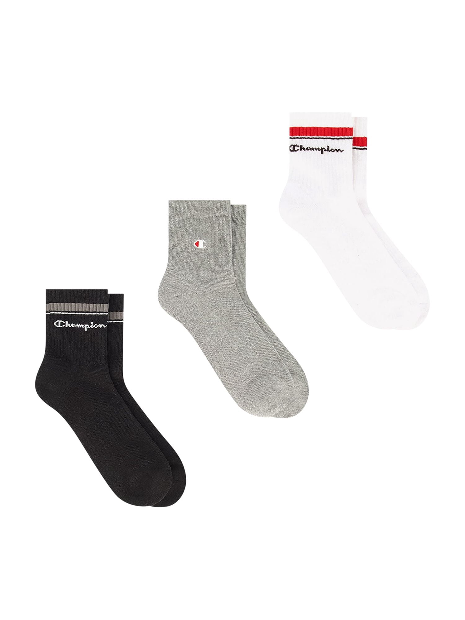 Champion Men’s Ankle Socks 3 Pack – Half Terry Cushion, Moisture-Wicking, Arch Support, Stretch Comfort, Sizes 6–12.5