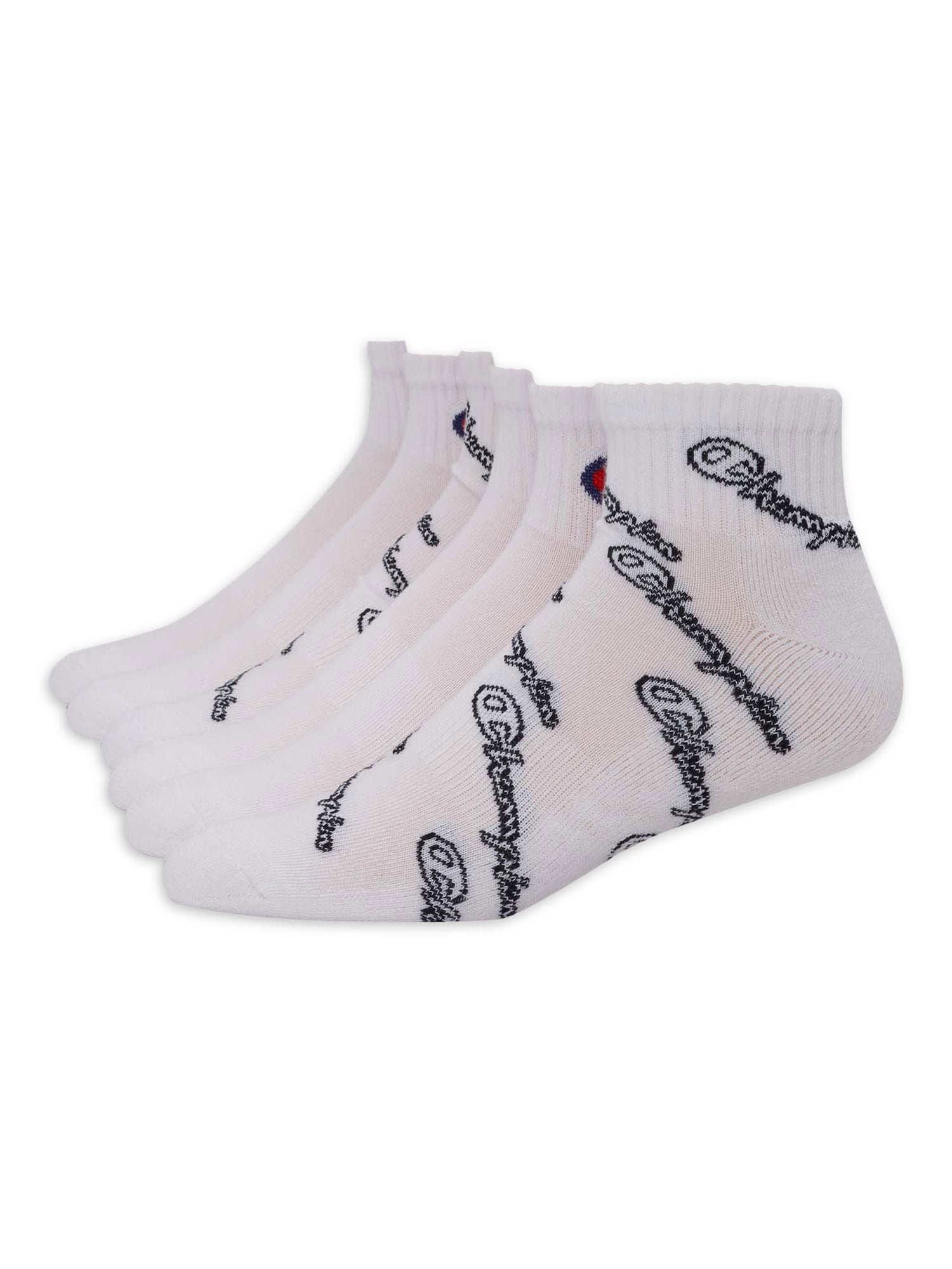 Champion Men's Athletic Logo Ankle Socks, 6 Pack, Cooler and
