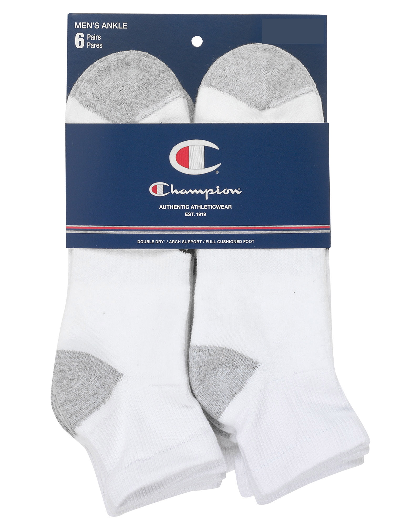 Champion Men's Ankle Socks, 6 Pack