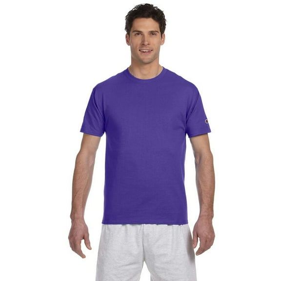 Champion Men's Athletic Wear T425 Short Sleeve Workout Gym T Shirt Purple XL