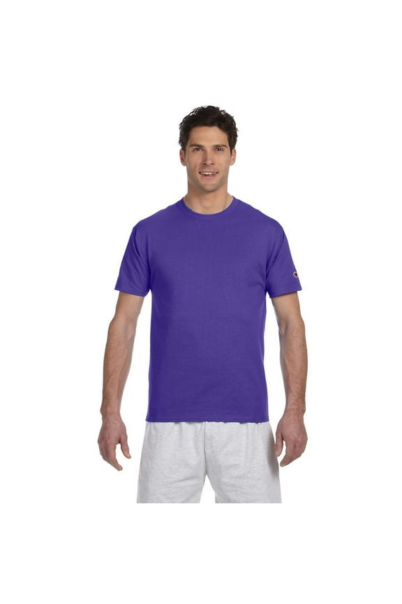 Men's Athletic Wear T425 Short Sleeve Workout Gym T Shirt Purple XL