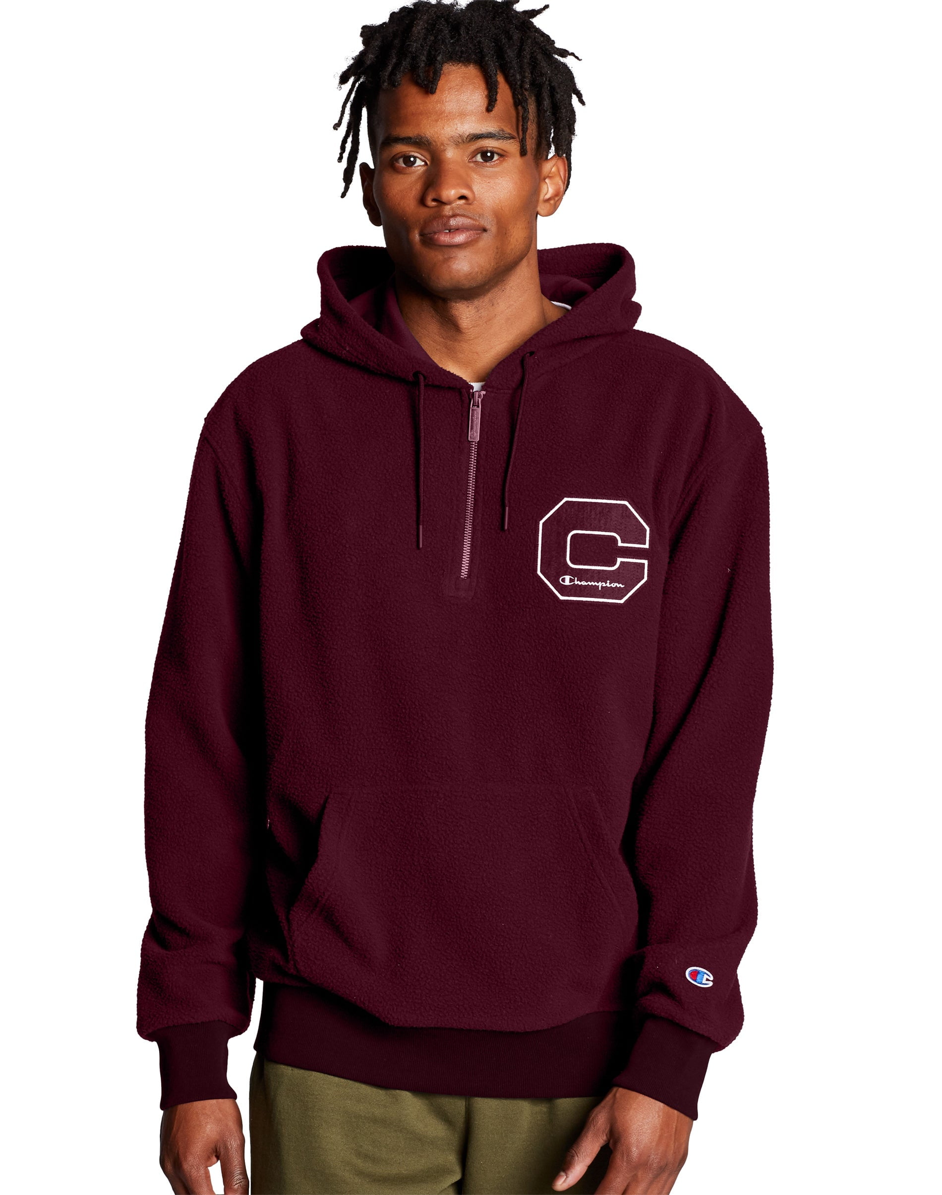 Champion heritage logo clearance hoodie