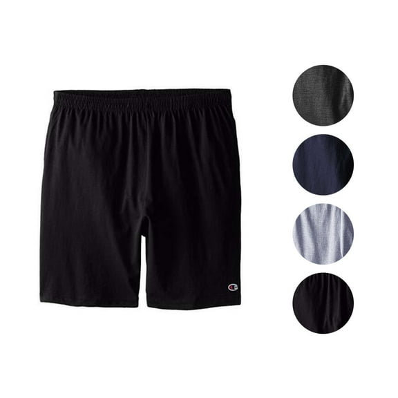 Champion Mens Big and Tall Jersey Shorts With Elastic Waistband and Drawstring