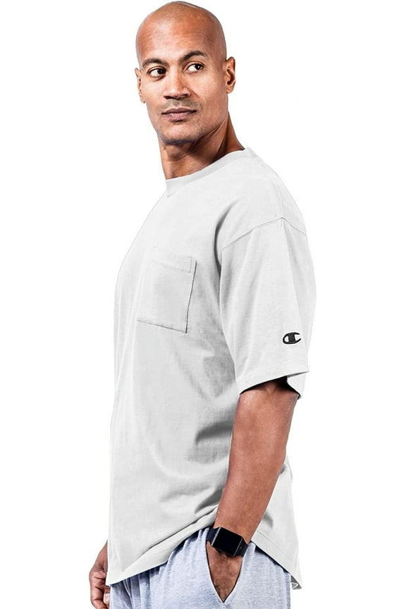 Men's Big & Tall Classic Cotton Jersey Pocket T-Shirt, White, Size 3XT