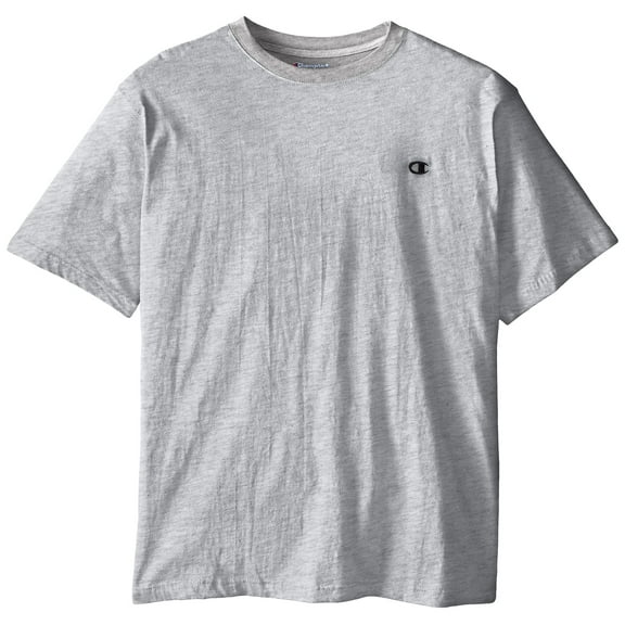 Champion Men's Big-Tall Crew Neck Jersey T-Shirt, Grey Heather, 3X